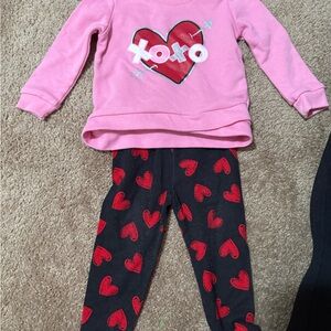Kidgets Pink and Black Heart Matching Set